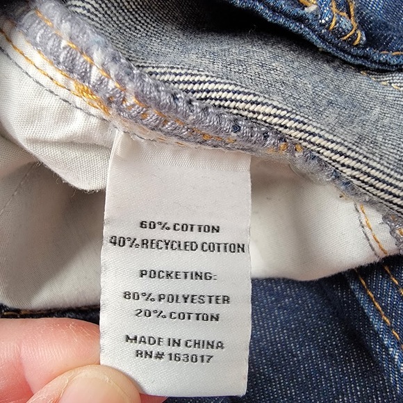 Princess Polly High Rise Straight Jeans Women 6 Dark Wash Recycled Cotton Eco - Picture 10 of 12